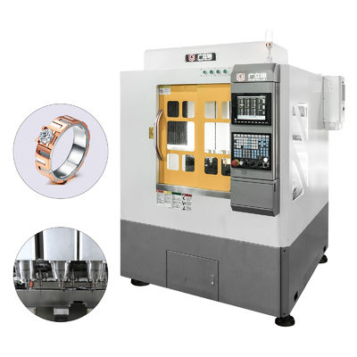 G5-240 Bốn trạm 5 trục Máy khắc CNC Máy đánh dấu CNC Vàng đồ trang sức 5 trục Máy xay CNC